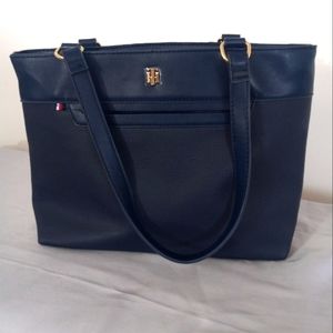 Tommy Hilfiger navy blue tote.